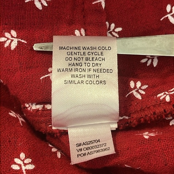 Appleseed's 100% Cotton Ruffled-Collar Red Plaid Tunic Size L - Picture 5 of 5